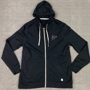 Marine Layer Hoodie Men's XL Black Afternoon Full Zip Sweatshirt Lightweight